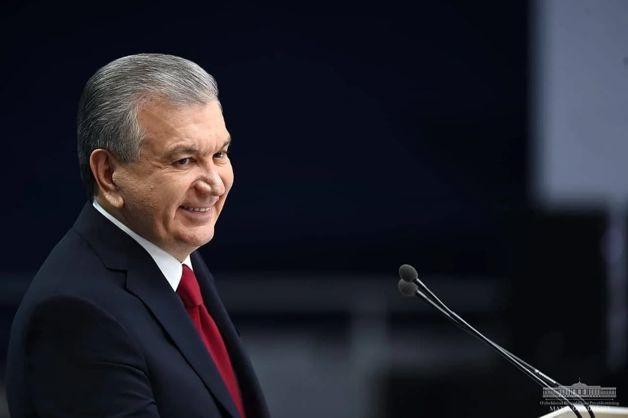 Президент Шавкат Мирзиёевнинг нутқ сўзлаётган ҳолати