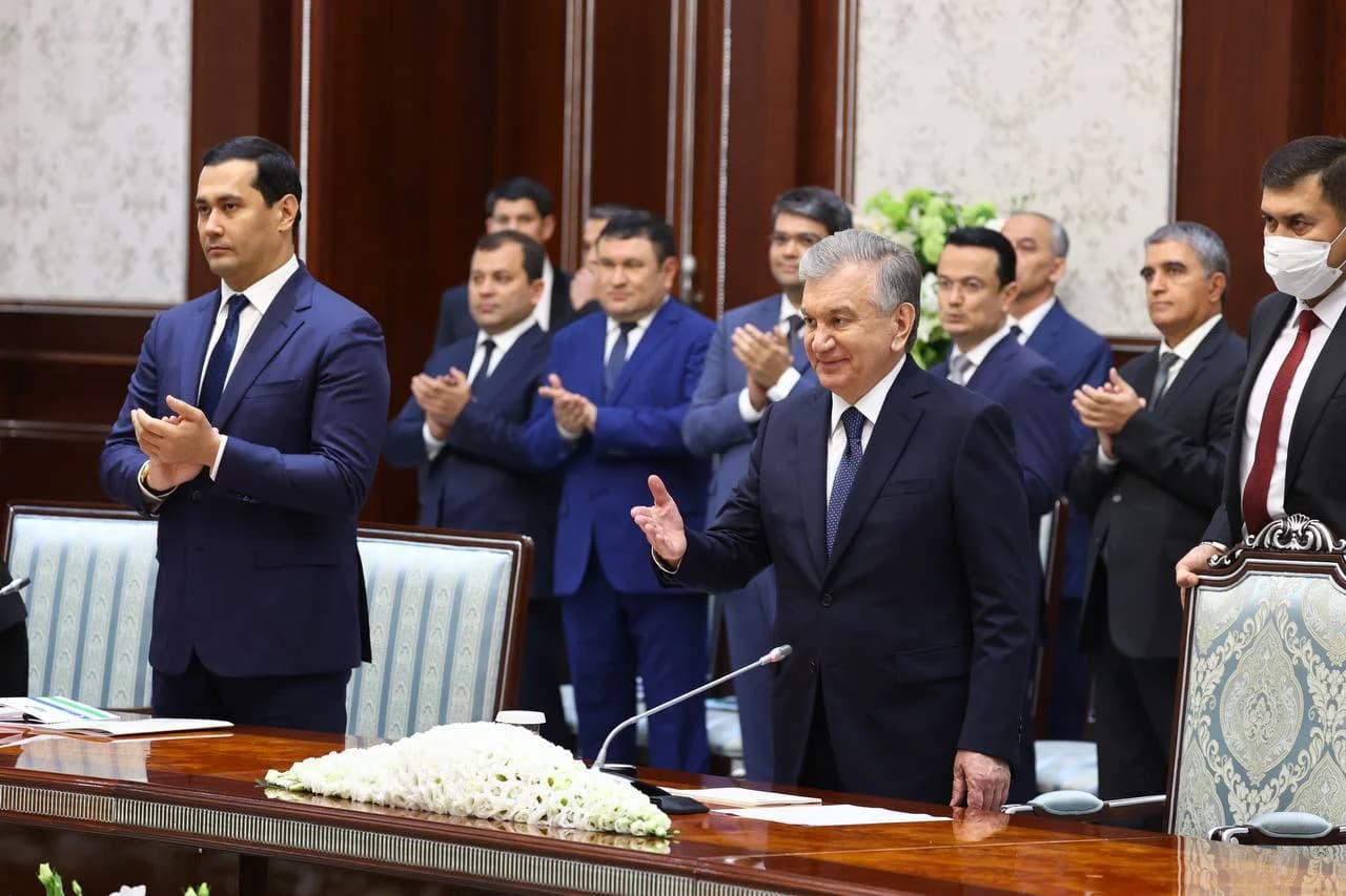 Президентлар расмий делегация аъзолари билан учрашувда
